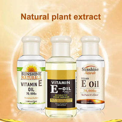 75ml Vitamin E Oil Face Serum Oil Shrink Pores Anti Wrinkle Aging Freckle Anti-wrinkle Lightens Dark Spots Repair Face Skin Care