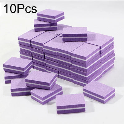 New 100-10Pc Mini Buffing Sanding Files Block Pedicure Care Nail Art Buffer Polish Manicure Pedicure Nail File Tools Nail Charm