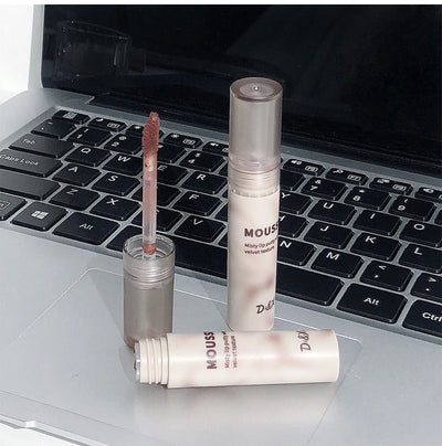 Gothic Matte Black Lipstick Waterproof Mousse Lip Mud Nude Brown Lipstick Moisturize Silky Gloss Makeup Non-stick Lips Tint