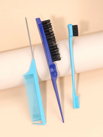 3pcs/set Double Sided Hair Edge Brush Set Hair Styling Comb Control Brush Accessories Hairline Brush Comb Styling Partition Comb