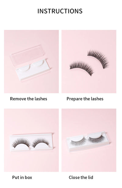 ANNAFRIS 50pcs Eyelashes Packaging Box False Lash Plastic Tray Holder Empty Storage Cover Mink Eyelash Display Box