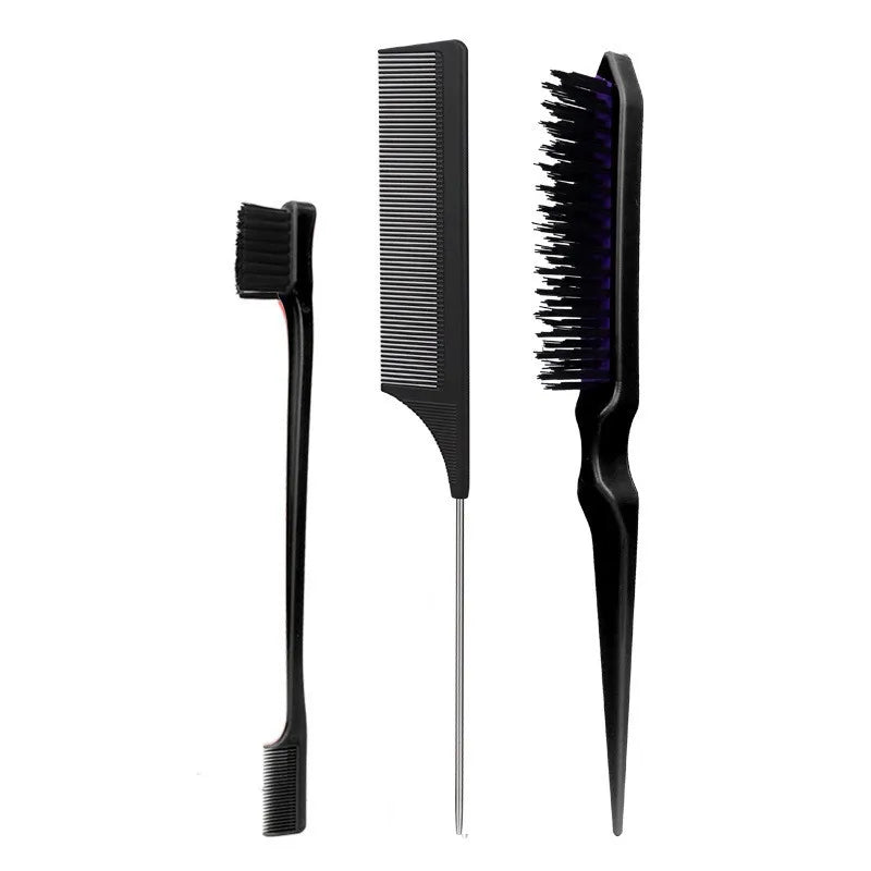 3pcs/set Double Sided Hair Edge Brush Set Hair Styling Comb Control Brush Accessories Hairline Brush Comb Styling Partition Comb