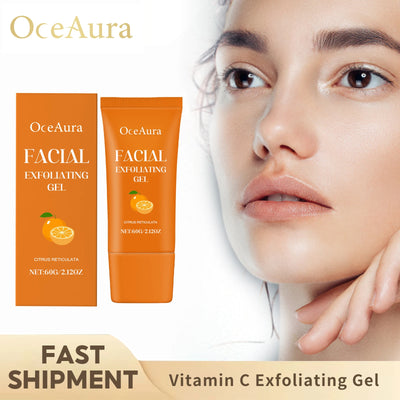 Vitamin C Exfoliating Gel Moisturizer Lighten Melanin Deep Cleansing Pore Facial Bleaching Remove Dark Spot Peeling Face Scrub