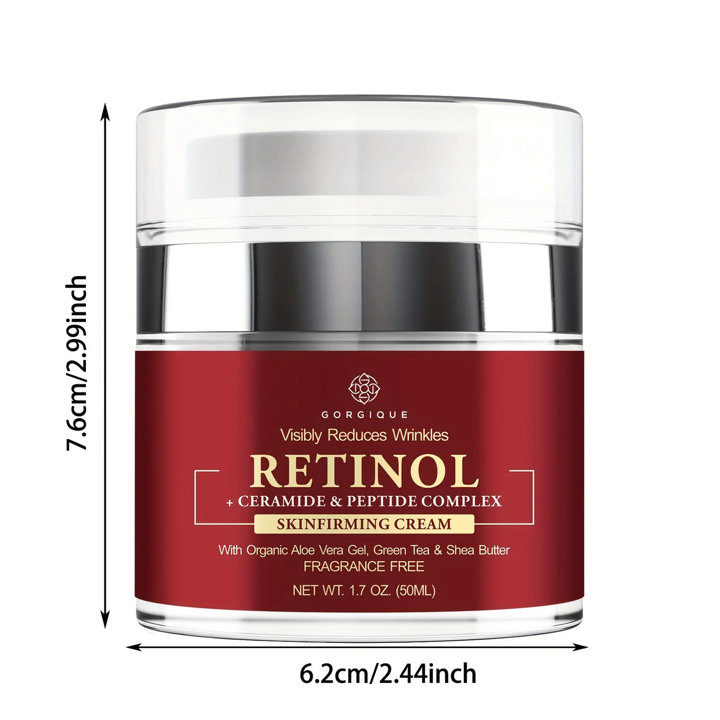 Retinol Skin Firming Face Cream with Organic Aloe Vera Gel Green Tea and Shea Butter