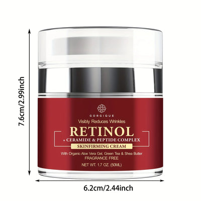 Retinol Skin Firming Face Cream with Organic Aloe Vera Gel Green Tea and Shea Butter