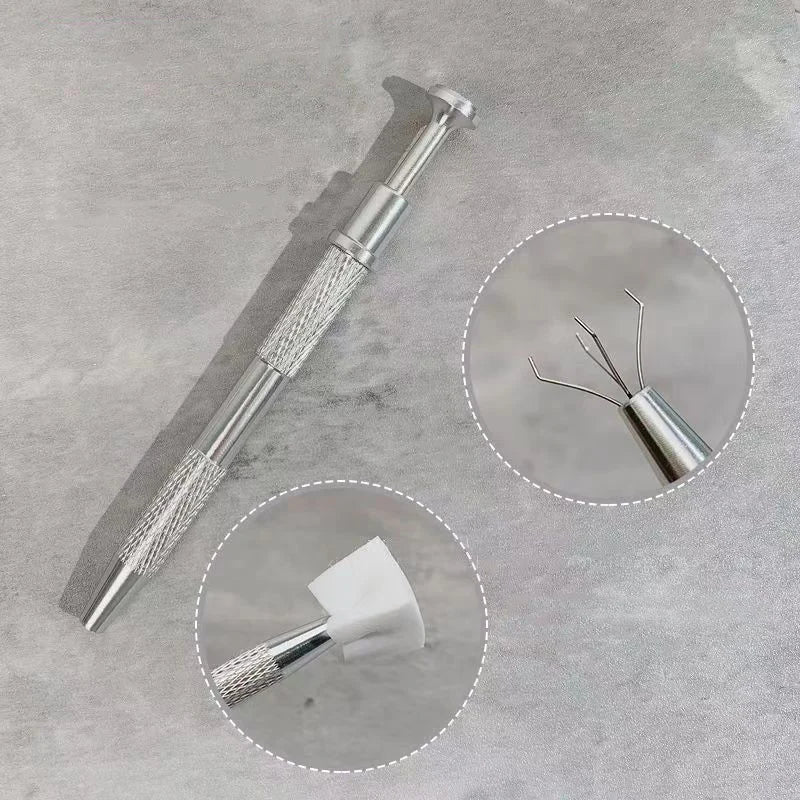 Mini Square Nail Art Sponge 4 Claws Metal Grabber Pen Nail Sponge Manicure Tools Gradient Brush Glitter Powder Dotting Pen