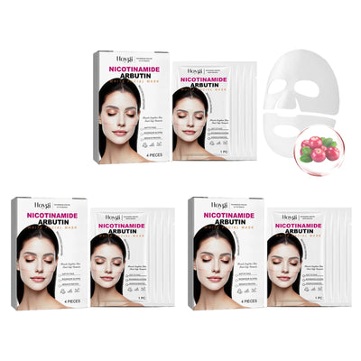 Niacinamide Arbutin Hydrating Mask Deep Hydrating Shrink Pores Firming Refreshing Brightening Facial Sheet Mask for Glowing Skin
