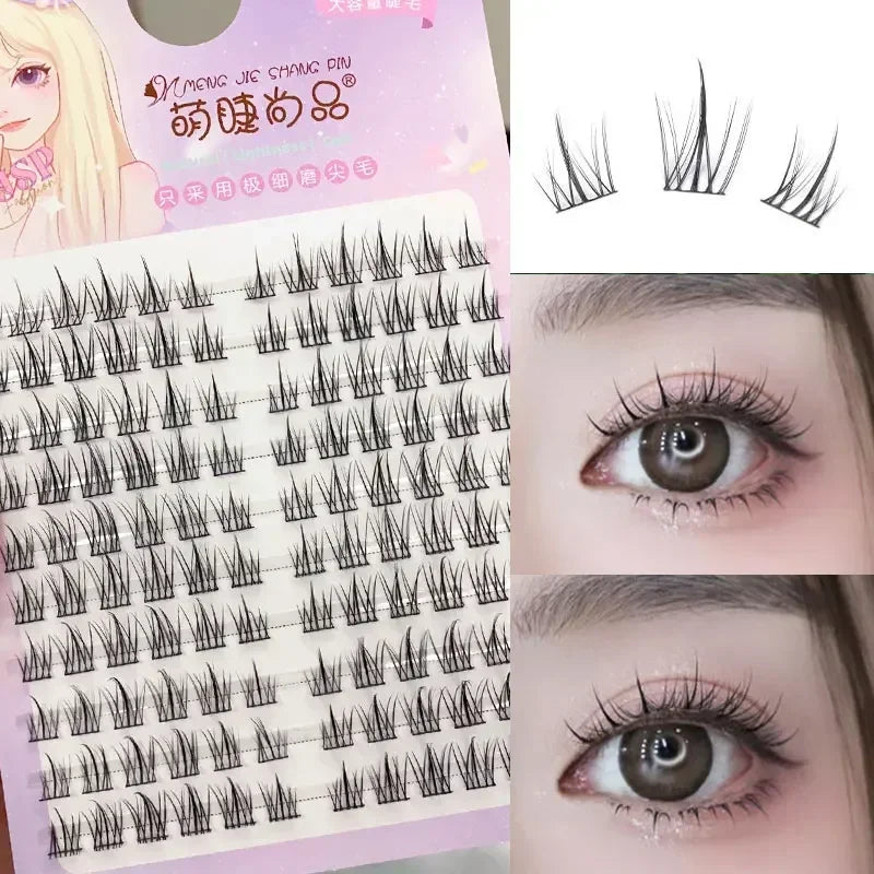 Individual Eyelashes DIY Eyelash Clusters Natural Fake Eyelashes Lash Clusters Manga Lashes Newbie Daily Eyelashes Makeup