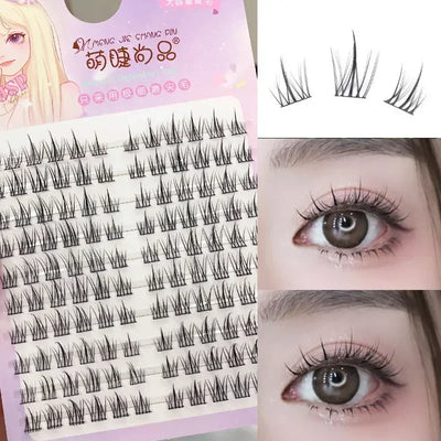 Individual Eyelashes DIY Eyelash Clusters Natural Fake Eyelashes Lash Clusters Manga Lashes Newbie Daily Eyelashes Makeup