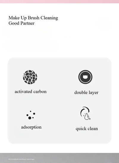 1 Piece Makeup Brush Cleaner Sponges Cosmetic Brush Drying Wash Eyeshadow Color Removal Portable Cleaning Case