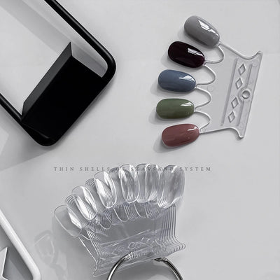 NEW Fan Shape Display False Nail Art Color Card Nail Art Tip Gel Polish Stand Template Sample Stand Nail Polish Practice Palette