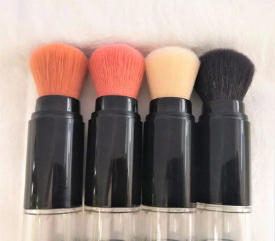 2 in 1 Foundation Brush Makeup Brush Empty Travel Blush with Refillable Loose Powder Bottle Jar Makeup Beauty Tools