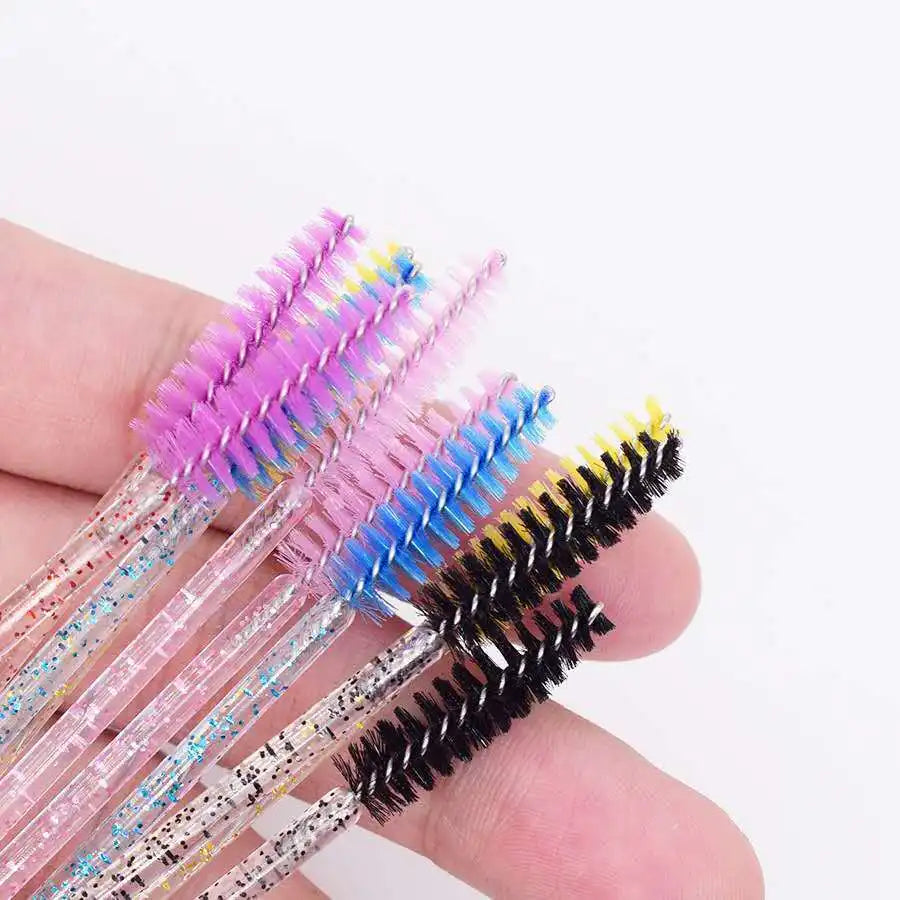 50Pcs Disposable Eyelash Wands Brush Comb Eye Lashes Extension Accessories Mascara Wand Makeup Professional Beauty Tool