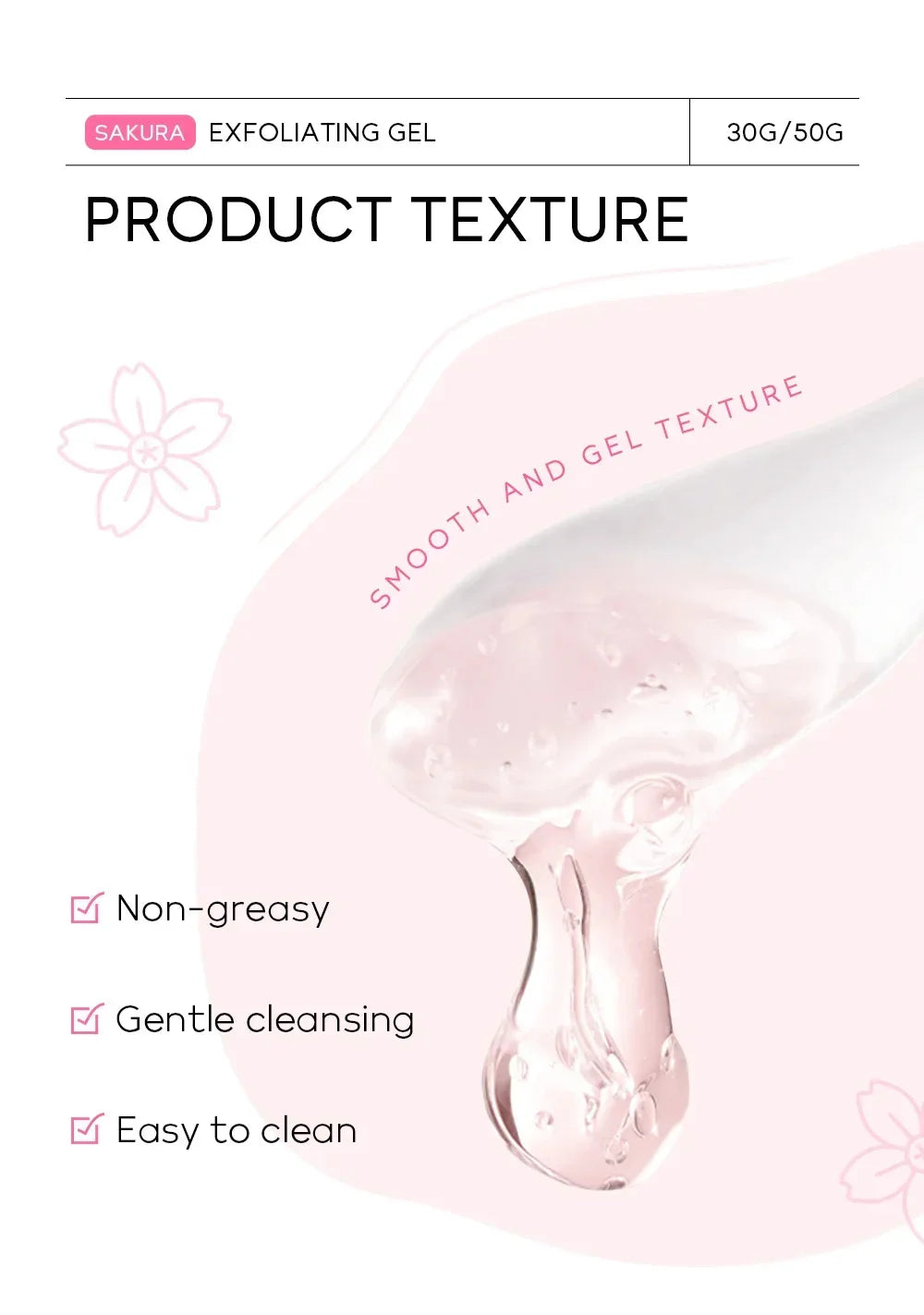 LAIKOU Sakura Exfoliating Peeling Gel Facial Scrub Moisturizing Nourishing Repair Scrubs Face Cream Beauty Skin Care