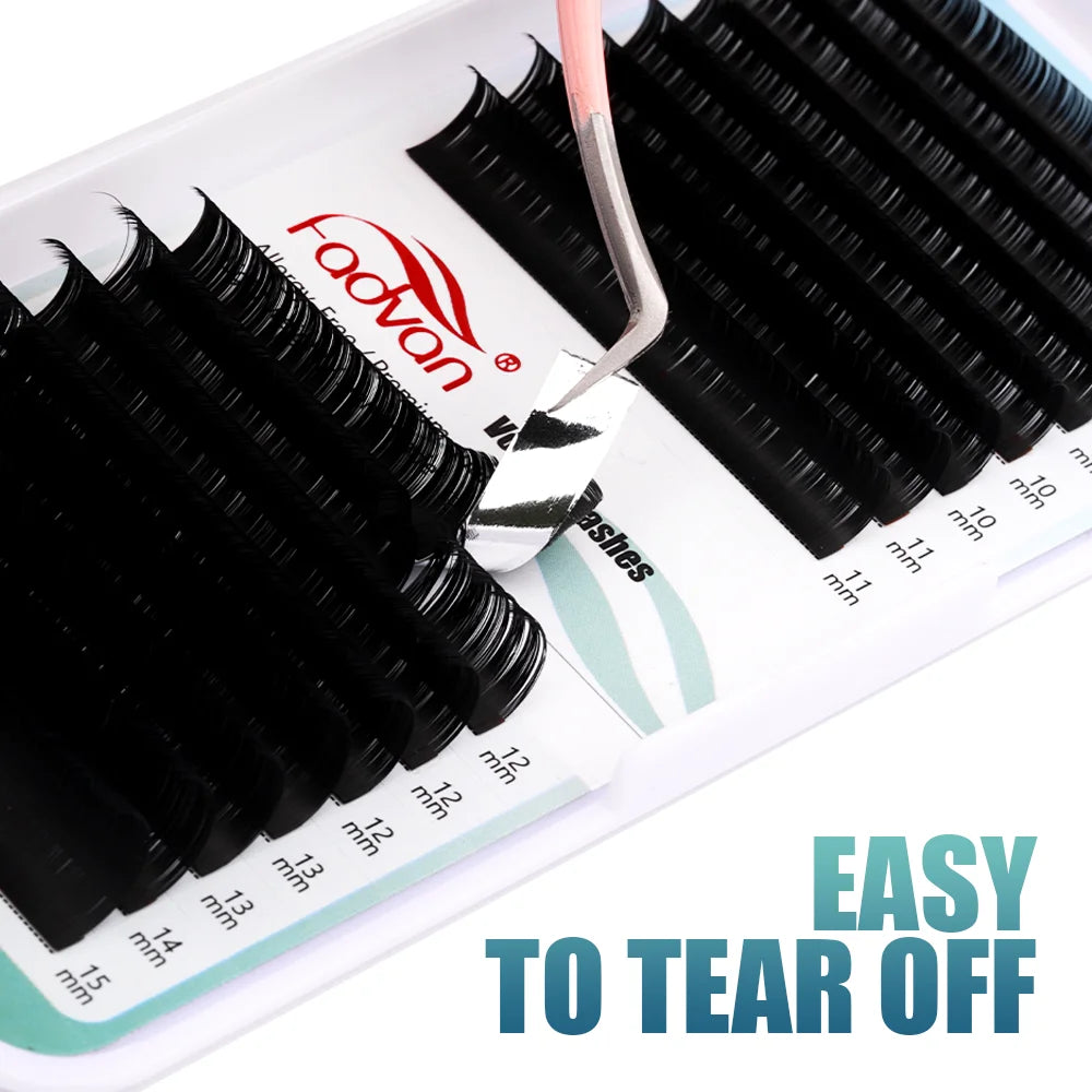 Fadvan Individual Eyelash Extensions Classic Lashes 5 cases/lot Natural Cilios High quality Make up Synthetic Mink Eyelashes