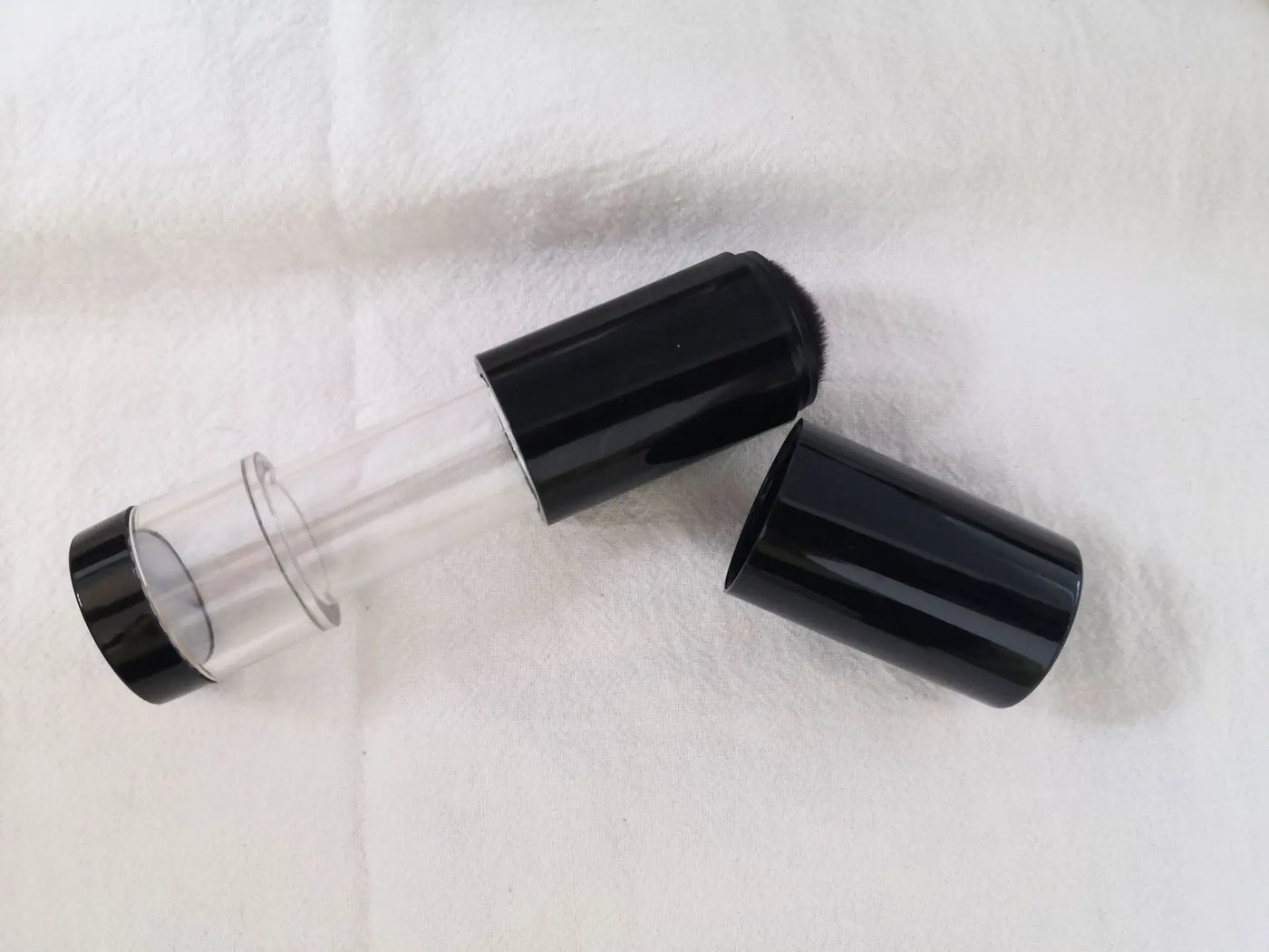 2 in 1 Foundation Brush Makeup Brush Empty Travel Blush with Refillable Loose Powder Bottle Jar Makeup Beauty Tools