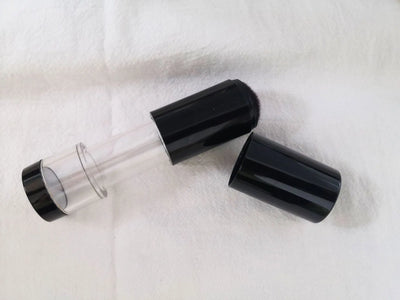 2 in 1 Foundation Brush Makeup Brush Empty Travel Blush with Refillable Loose Powder Bottle Jar Makeup Beauty Tools