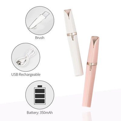 Electric Eyebrow Trimmer Mini Eyebrow Epilator Portable Facial Hair Shaver Lip Hair Nose Hair Removal Razor Women Trimmers