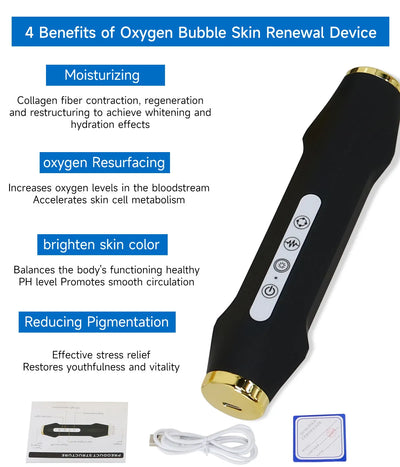 NEWGAGA Facial CO2 Oxygen Bubble Machine Oxygen Jet Spa Capsule Serum Gel Facial Massage Exfoliate Rejuvenation Beauty Device