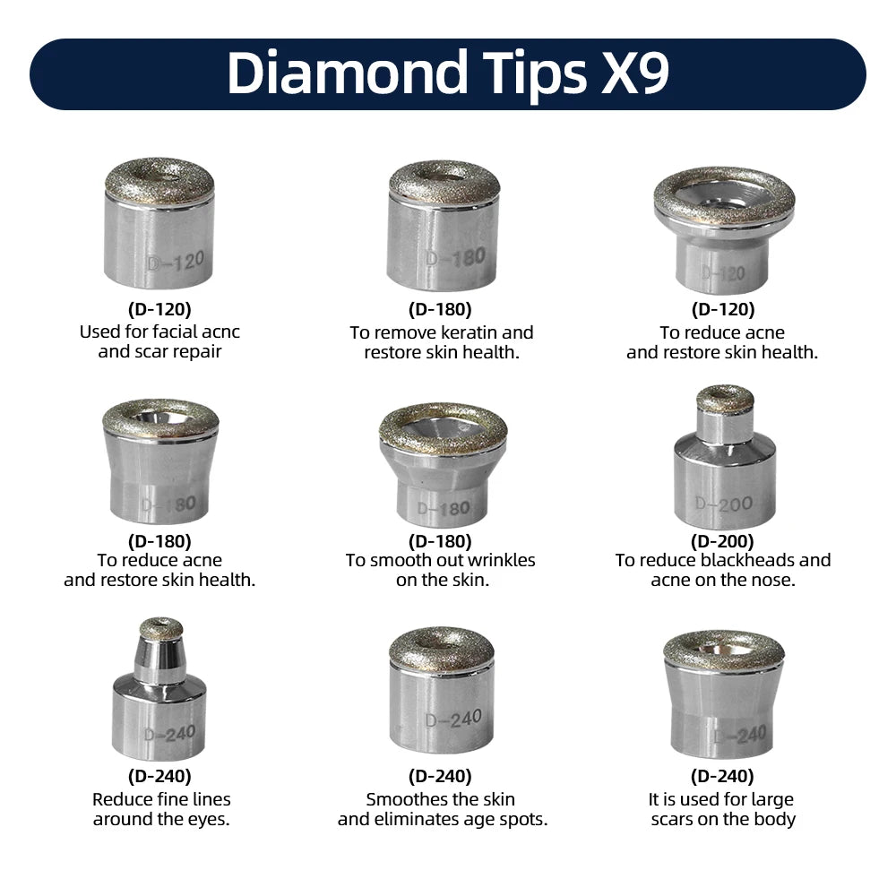 AOKO 3 in 1 Diamond Microdermabrasion Beauty Machine Vacuum Suction Tool Water Spray Facial Moisten Face Exfoliate Skin Peeling