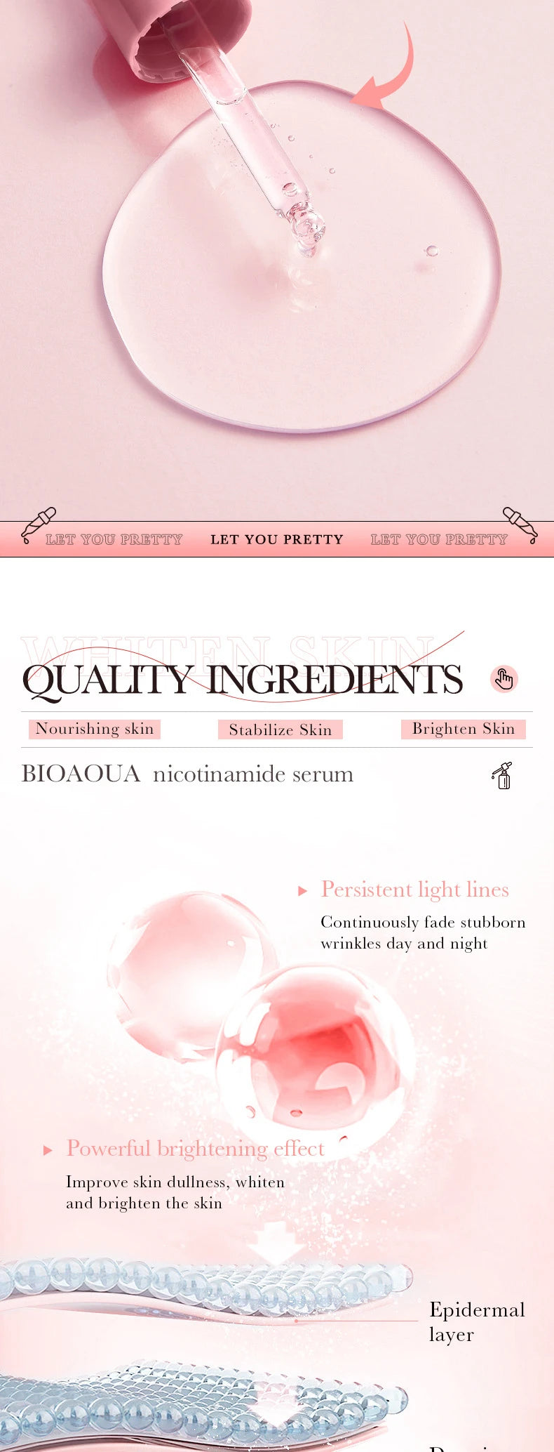 BIOAQUA Vitamin C Retinol Hyaluronic Acid Serum Moisturizing Brightening Hydrating Firming Facial Essence Beauty Face Skin Care