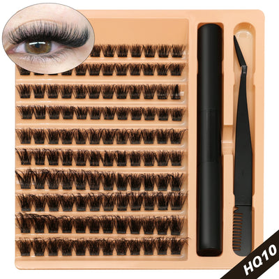 Lash Clusters Set DIY Eyelash Extension Kit Individual False Eyelashes Lash Clusters Bond and Seal and Lash Applicato Makeup