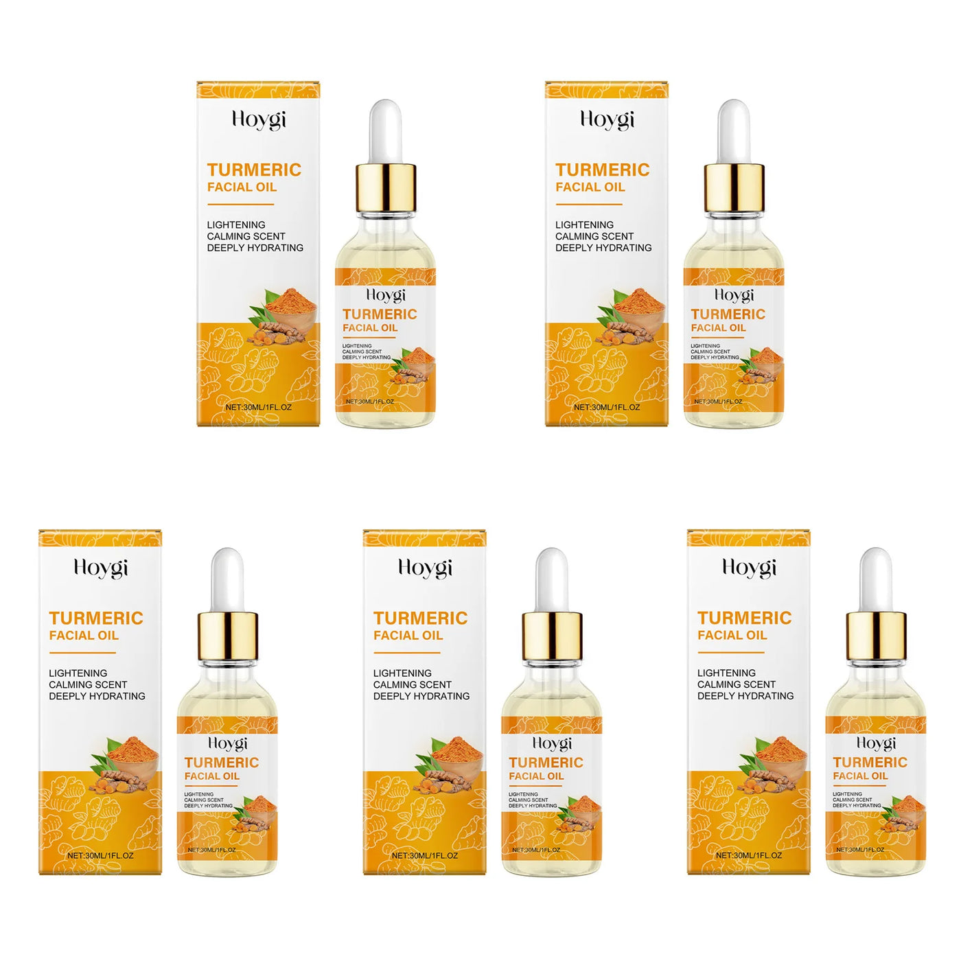 Turmeric Facial Essence Oil Nourishing Brightening Fade Dark Spot Skin Care Smoothing Firming Glowing Complexion Moisturizing