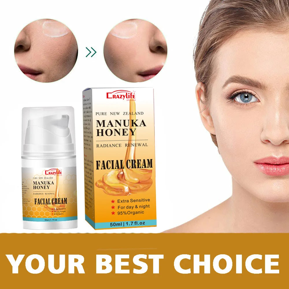50ml NewZealand Bee Venom Honey Facial Cream Firming Lifting Skin Treatment Facial Cream Calming Night Cream
