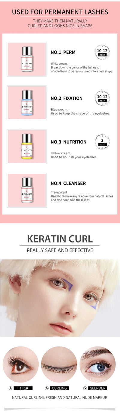 ICONSIGN Upgrade Version Lash Lift Kit Lifting Eyelashes Lasting 6-8 Weeks Calia Perm Eyelash Enhancer Makeup Tools