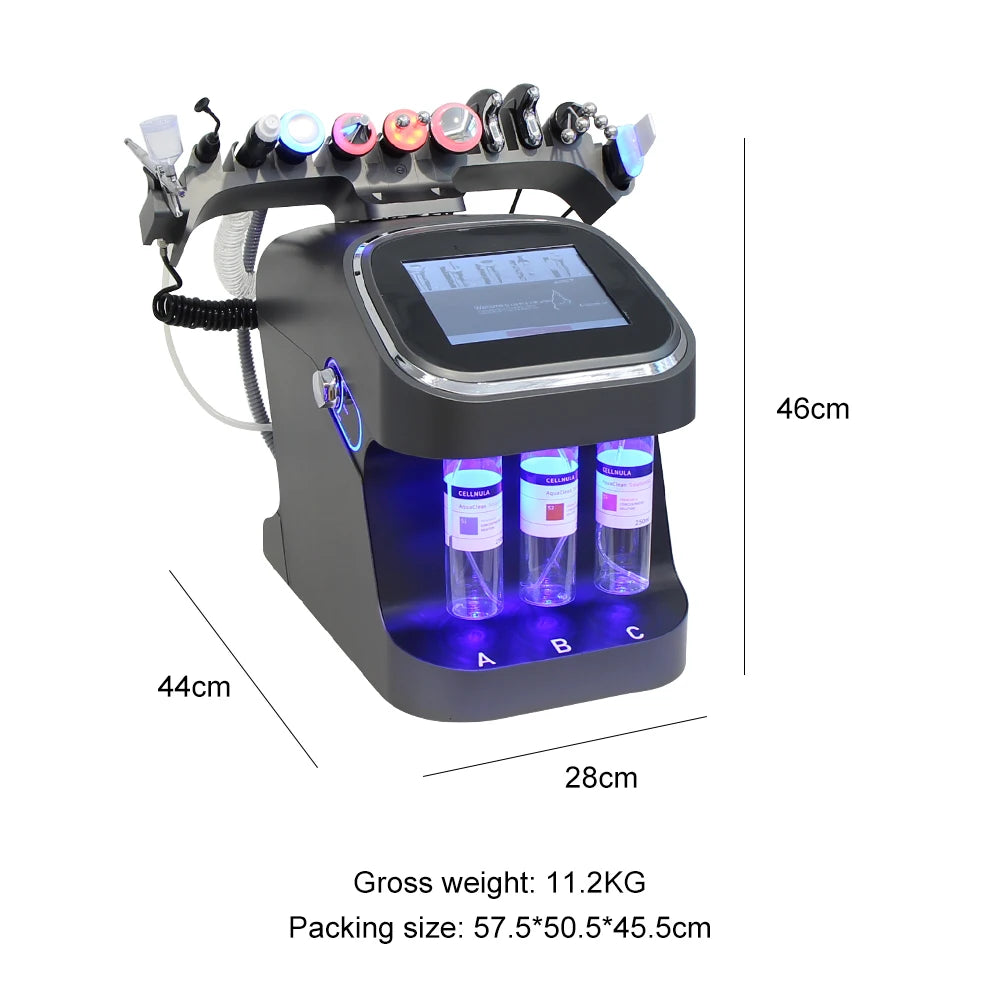 AOKO Updated 10 in 1 Bubbles Skincare Facial spa Hydrogen Purification Face Cleaning Professional Beauty Machines