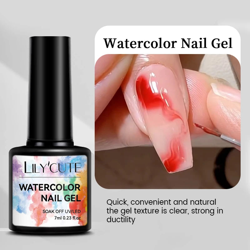 LILYCUTE 7ml Fluorescent Crackle Gel Nail Polish Summer Neon Red Green Vernis Semi Permanent UV Gel Nail Art Manicure For Nails