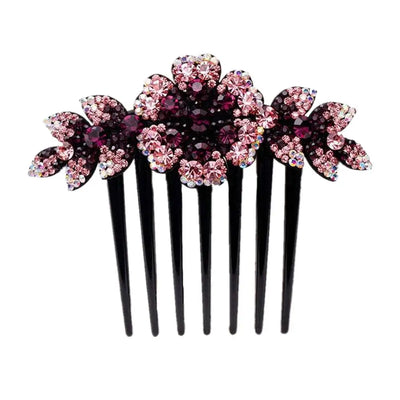 Women Hair Comb Rhinestone Crystal Hair Clips Hairpins Lady Bride Wedding Party Headdress Headwear Elegant Hair Accessories