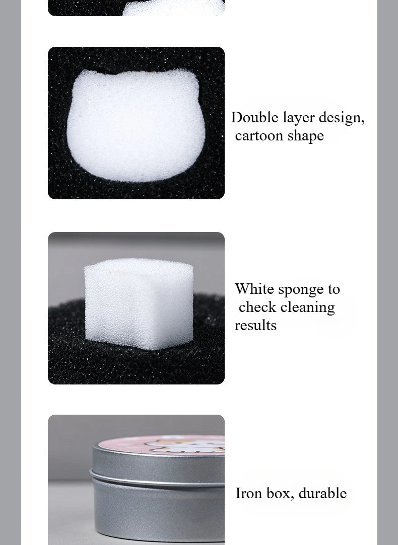 1 Piece Makeup Brush Cleaner Sponges Cosmetic Brush Drying Wash Eyeshadow Color Removal Portable Cleaning Case