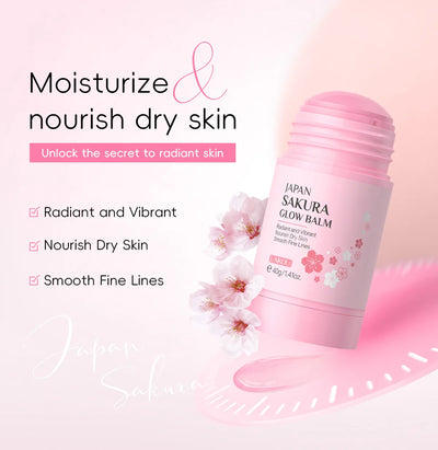 Sakura Solid Face Mask Stick Deep Cleaning Green Tea Facial Mask Reduces Blackhead Pores Oil Control Moisturizing Mud Mask 40g