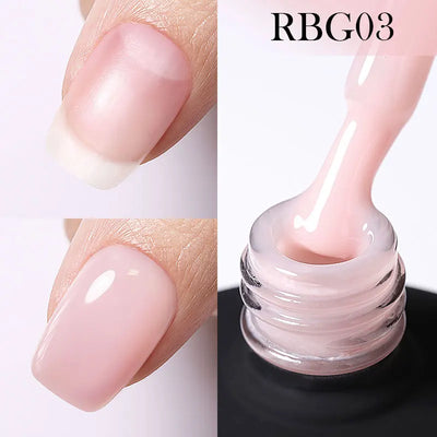 BORN PRETTY 15ML Milky Pink Rubber Base Gel Camouflage Color Coat Jelly White Nude Soak Off Nails Gels Varnish Self-leveling Gel