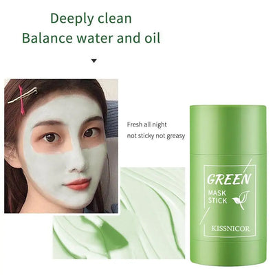 1/10Pcs Green Tea Face Cleansing Mask Stick Shrink pores Blackhead Remover facial Cleansing Moisturizing Mask SkinCare Face Care