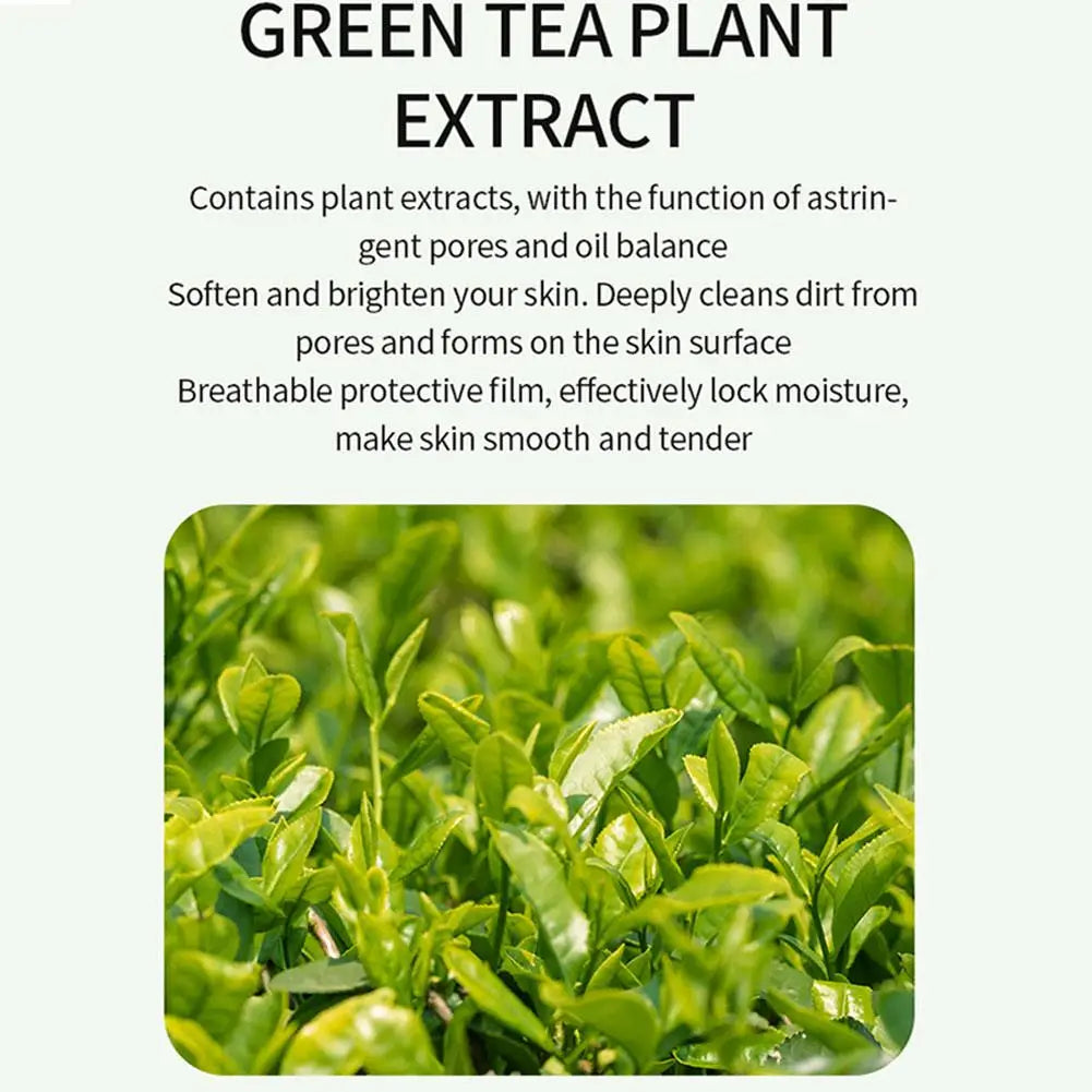 Green Tea Stick Facial Mask Deep Cleaning Mud Cream Replenish Water Moisturize Control Oil Shrink Pores Remove Blackheads
