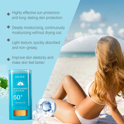 Moisturiser Sun Stick SPF50+ Moisturizing Brightening Non-Greasy Waterproof Sweatproof Isolation Face Body Sunblock Stick
