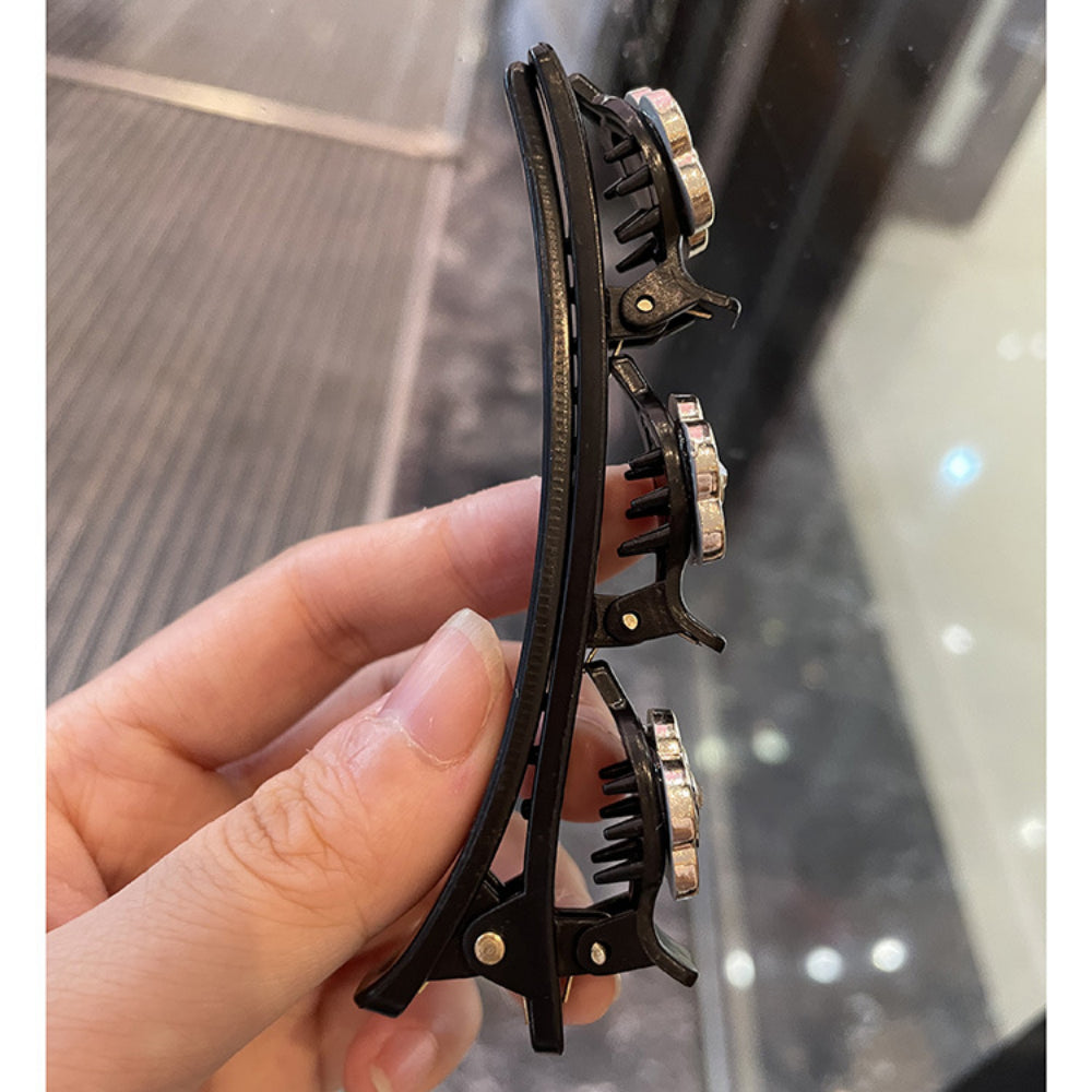 Double Layer Braided Hairpin Broken Hair Fixed Clip Women Girls Korean Fashion Hairpin Headband Hairpin Lazy Styling Accessories