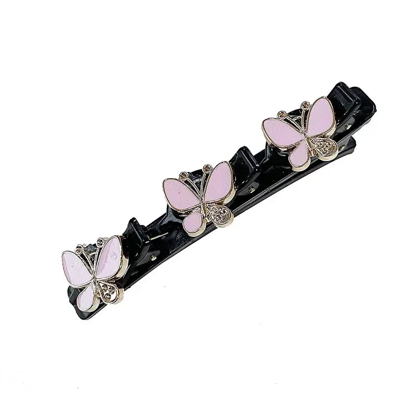 Double Layer Braided Hairpin Broken Hair Fixed Clip Women Girls Korean Fashion Hairpin Headband Hairpin Lazy Styling Accessories