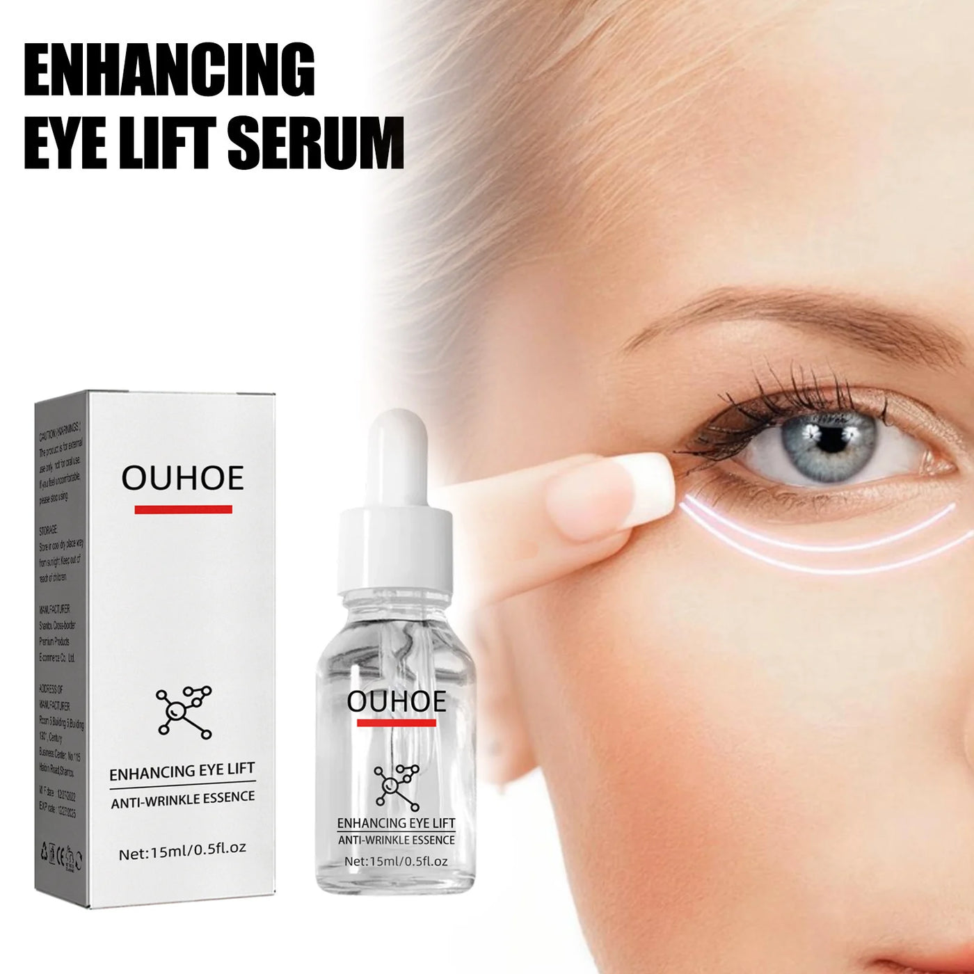 Eye Lifting Serum Anti Dark Circles Puffiness Reduce Fine Lines Wrinkle Firming Nourishing Brightening Eye Bags Remover Essence