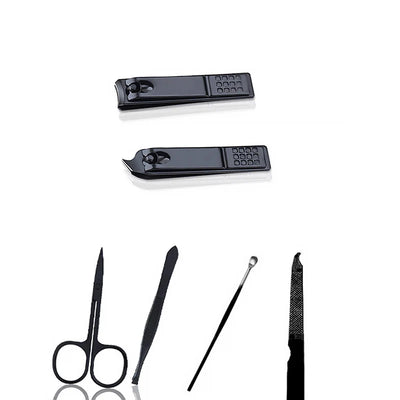 7pcs Manicure Cutters Nail Clipper Set Household Stainless Steel Ear Spoon Pedicure Scissors Tool For Beauty
