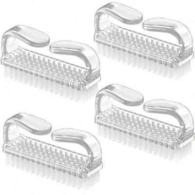 4pcs/Set Nail Art Tools Kit With Large Nail Polish Brush, Dust Brush, Cleaning Brush And Cuticle Pusher