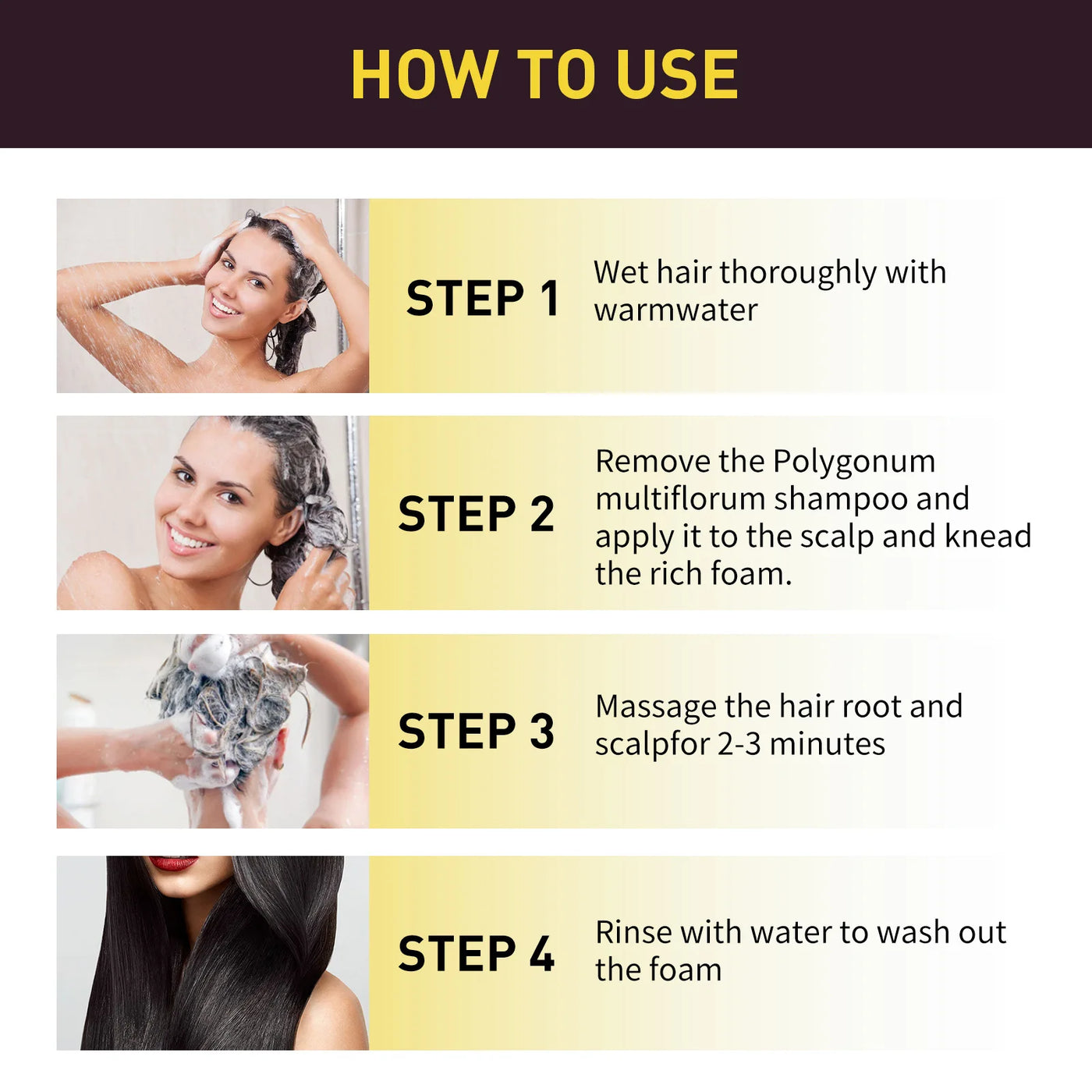 EELHOE 100ml Natural Plant Hair Dye Shampoo 3 in 1 Hair Color Shampoo for Gary Hair Quick Dark Black And Women Men Grey Coverage