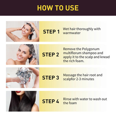 EELHOE 100ml Natural Plant Hair Dye Shampoo 3 in 1 Hair Color Shampoo for Gary Hair Quick Dark Black And Women Men Grey Coverage