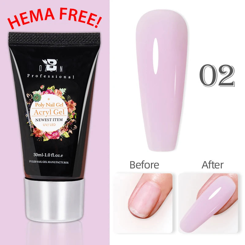 30g Dopamine Sequin Flexible 3D Gel Non Stick Hand Solid Extension Nail Gel Nude Pink White Extension Gel Rhinestone Glue Gel