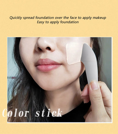 Stainless Steel Cosmetic Scraper Spatula Facial Scraping Massage Foundation Cream Scooping Mixing Stick Professional Makeup Tool