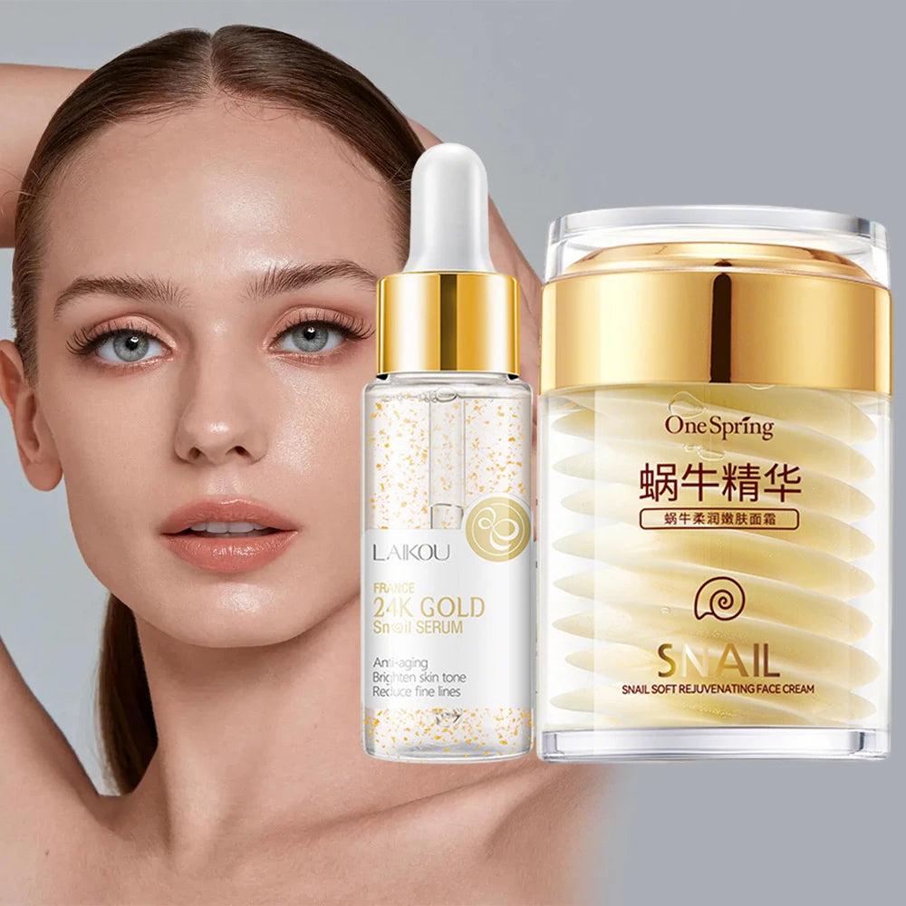 Snail Collagen Face Cream Facial Serum Firming Nourishing Moisture Repair Face Damaged Lift Firm Smooth Skin Korean Skin Care