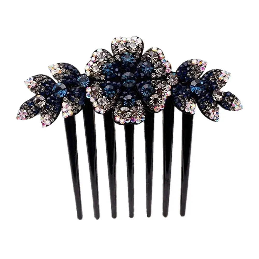 Women Hair Comb Rhinestone Crystal Hair Clips Hairpins Lady Bride Wedding Party Headdress Headwear Elegant Hair Accessories