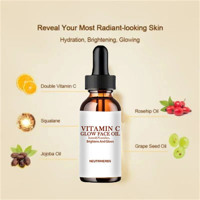 Vitamin C Radiant Oil contains various plant extracts to balance skin tone, moisturize and nourish for a long time, shining and